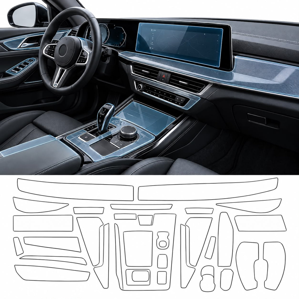 Audi SQ8 4M – Mittelkonsole-Schutzfolie – PRIME WRAP
